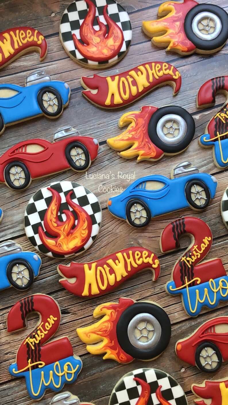 Hot Wheel Cookies / Hot Wheels / Race Cars Cookies Etsy
