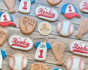 Rookie of the Year Cookies / Baseball Cookies / Birthday Cookies / Boy Birthday Cookies / First Birthday Cookies / Custom Sugar Cookies