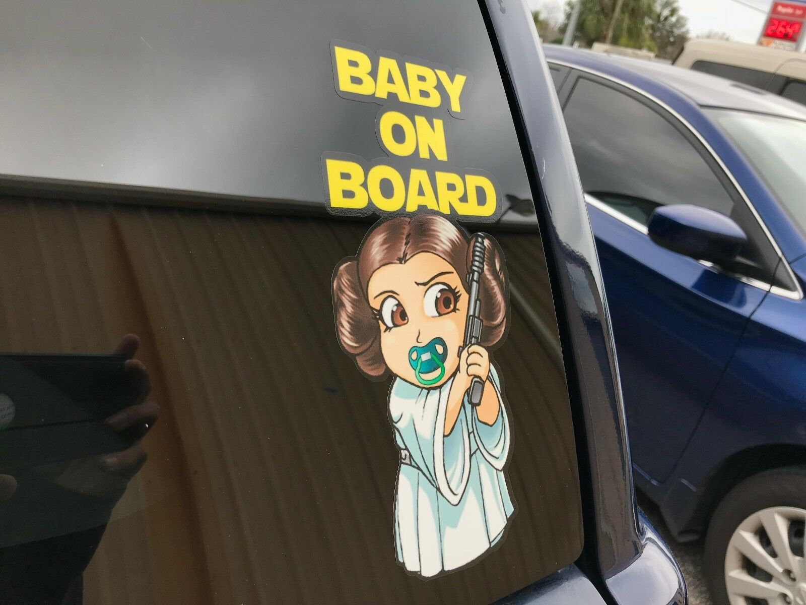 Baby On Board Star Wars Princess Leia Baby Princess Leia Bumper Sticker Decal 