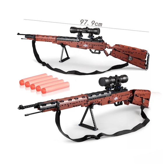 Custom Moc Set 456 Sniper Rifle Awp Gun Weapon Firearm Etsy