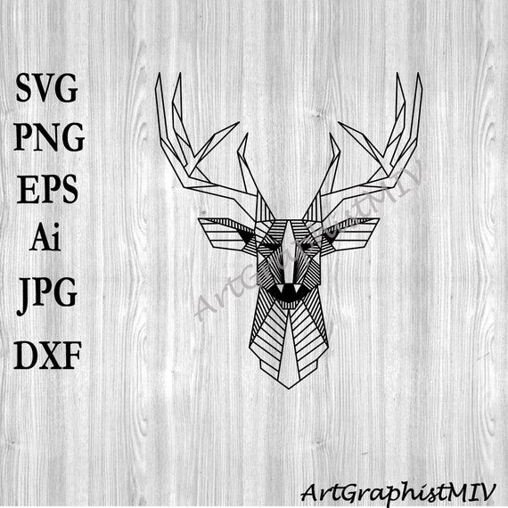 Geometric Deer SVGPNGJPG File