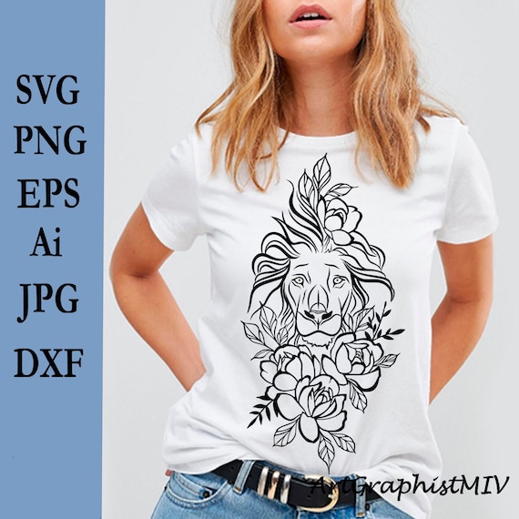 Download Svg Cricut Svg Png T Shirt Svg T Shirt Design Vector Graphics Animal Clipart Lion Print