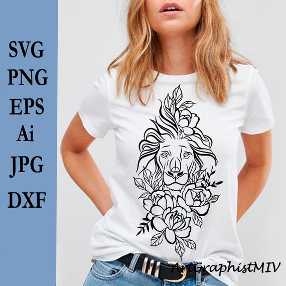 Download Svg Cricut Svg Png T Shirt Svg T Shirt Design Vector Graphics Animal Clipart Lion Print