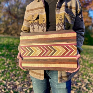 Chevron Style Multiwood Cutting Board