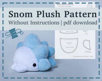 Modèle de peluche Snom uniquement pour la couture, téléchargement PDF