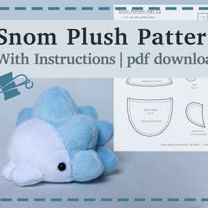 Snom Plush Pattern with Instructions for Sewing, PDF Download