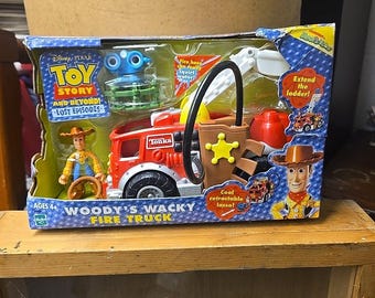 vintage Toy Story And Beyond Woodys Wacky Firetruck PLUIE SCELLÉE