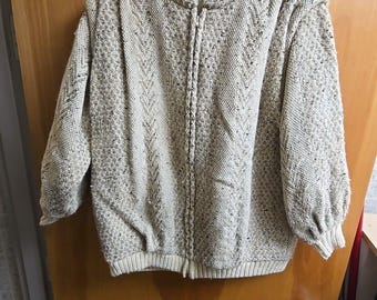 Branigan Weavers - Manteau cape d'hiver irlandais en laine épaisse - Veste en tricot torsadé Moyenne