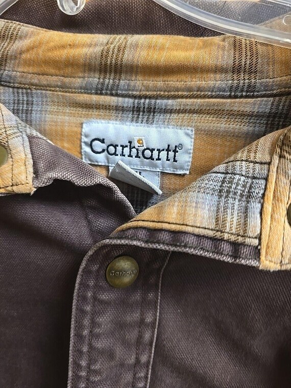 カーハート フランネル裏地シャツジャケット スナップアップ 2XL 