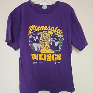 Vintage Minnesota Vikings 1990 Salem Sportswear T-shirt NFL Football Homme XL