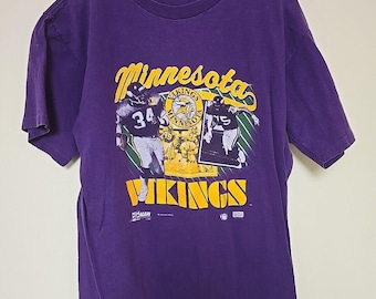 Vintage Minnesota Vikings 1990 Salem Sportswear T-shirt NFL Football Homme XL