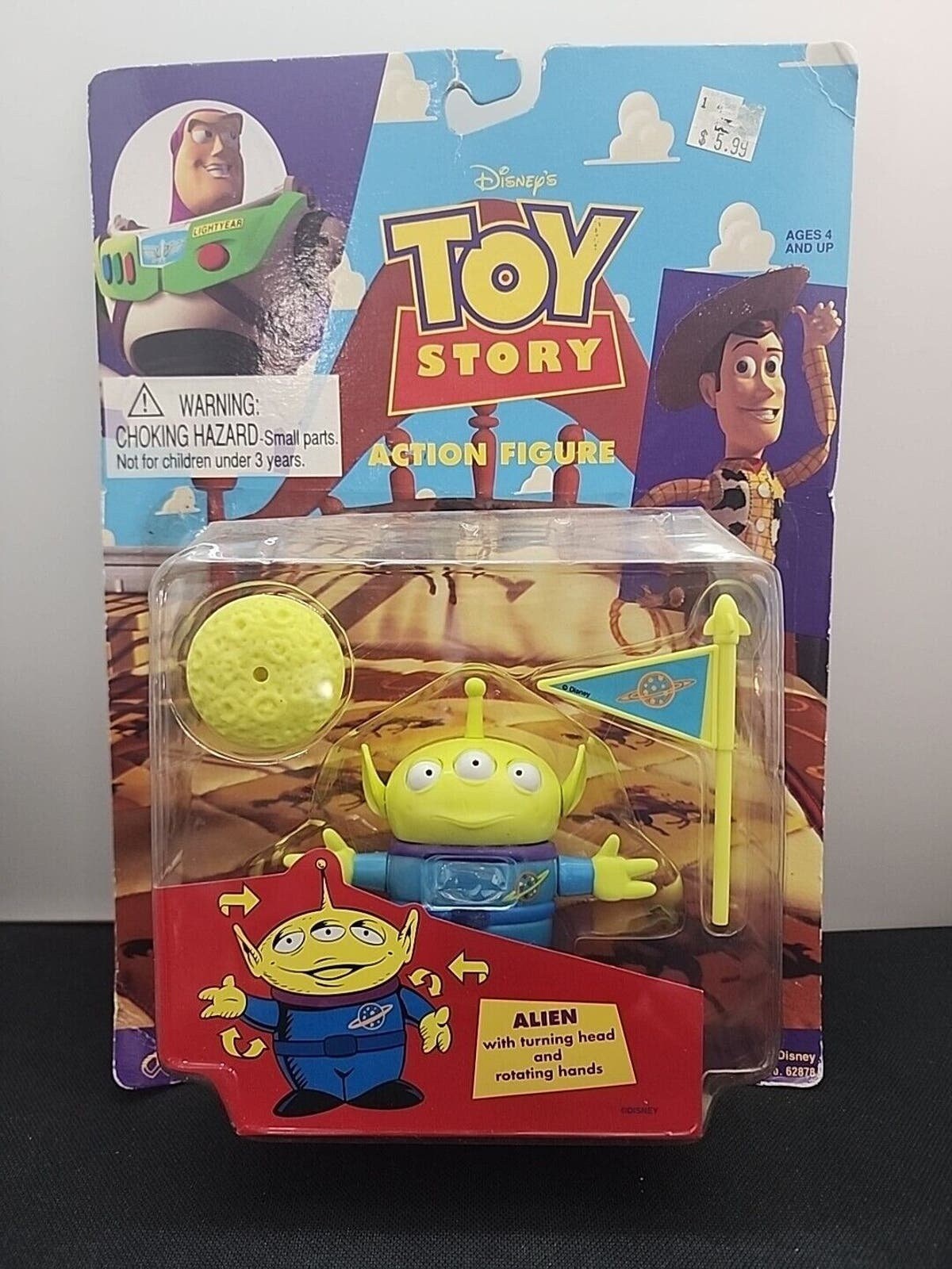 Toy Story 1 Original Green Alien Action Figure Moc Mip Think Way Toys