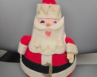 Décoration de Noël vintage Cadeau de Noël Peluche Père Noël 30 cm de haut, années 50