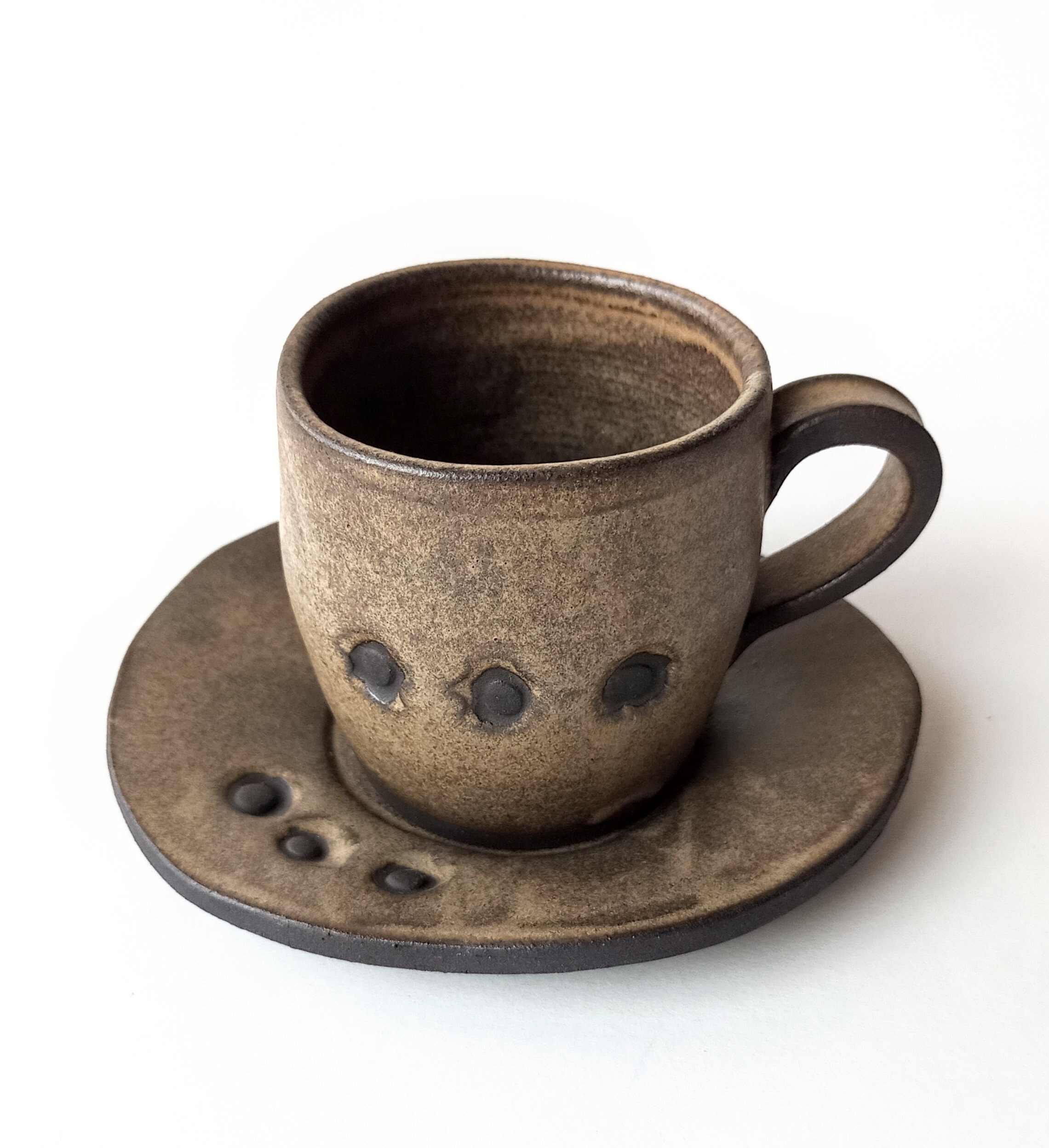 Espresso cup with saucer coffee cup Stoneware Handmade cup Etsy