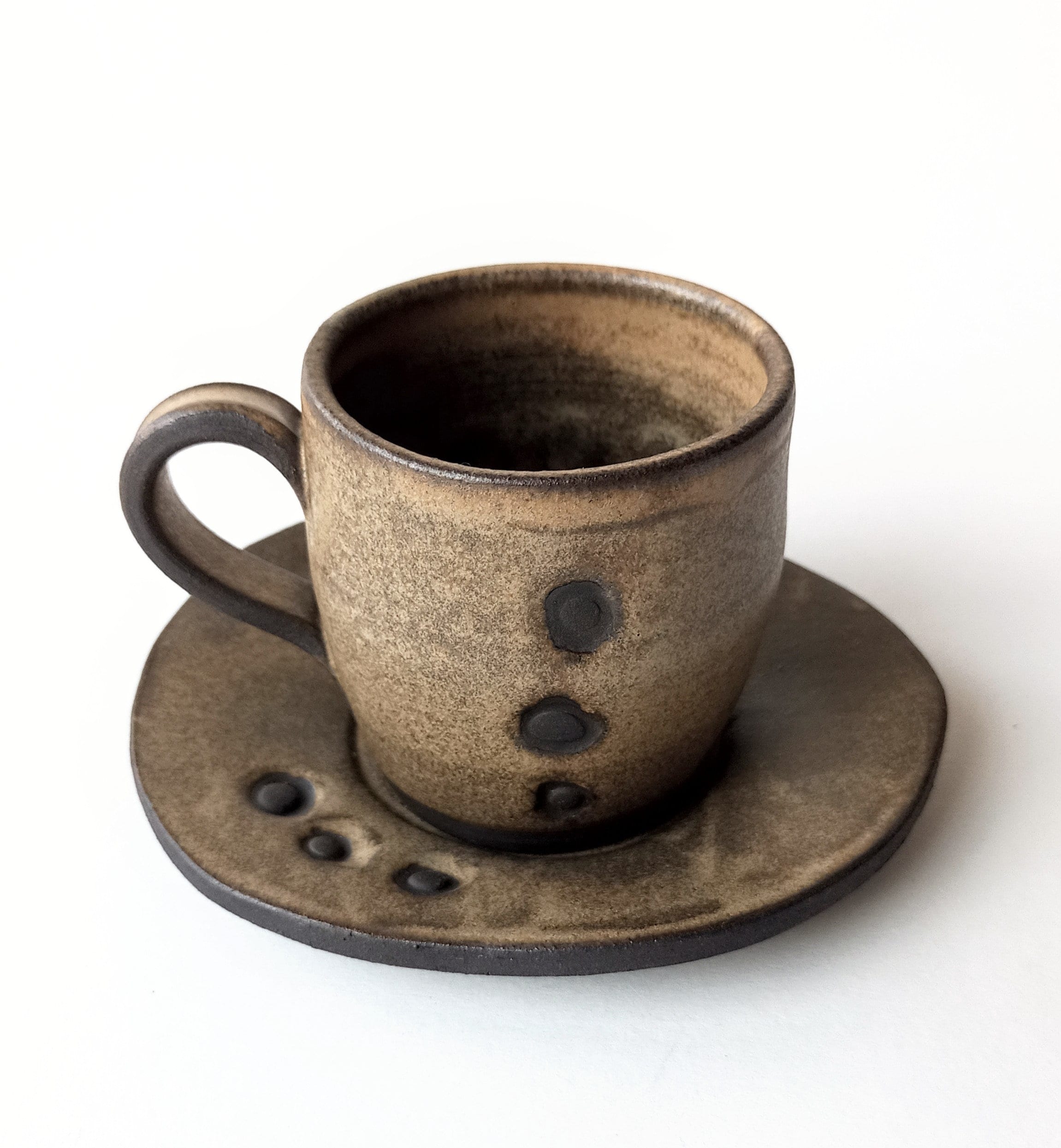 Espresso cup with saucer coffee cup Stoneware Handmade cup Etsy