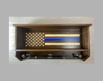 Police Gear Rack - Gift for him - Duty Belt Holder - Duty Vest Holder - Personalized police gift