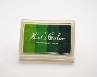 Ink pad 4 colors green gradient