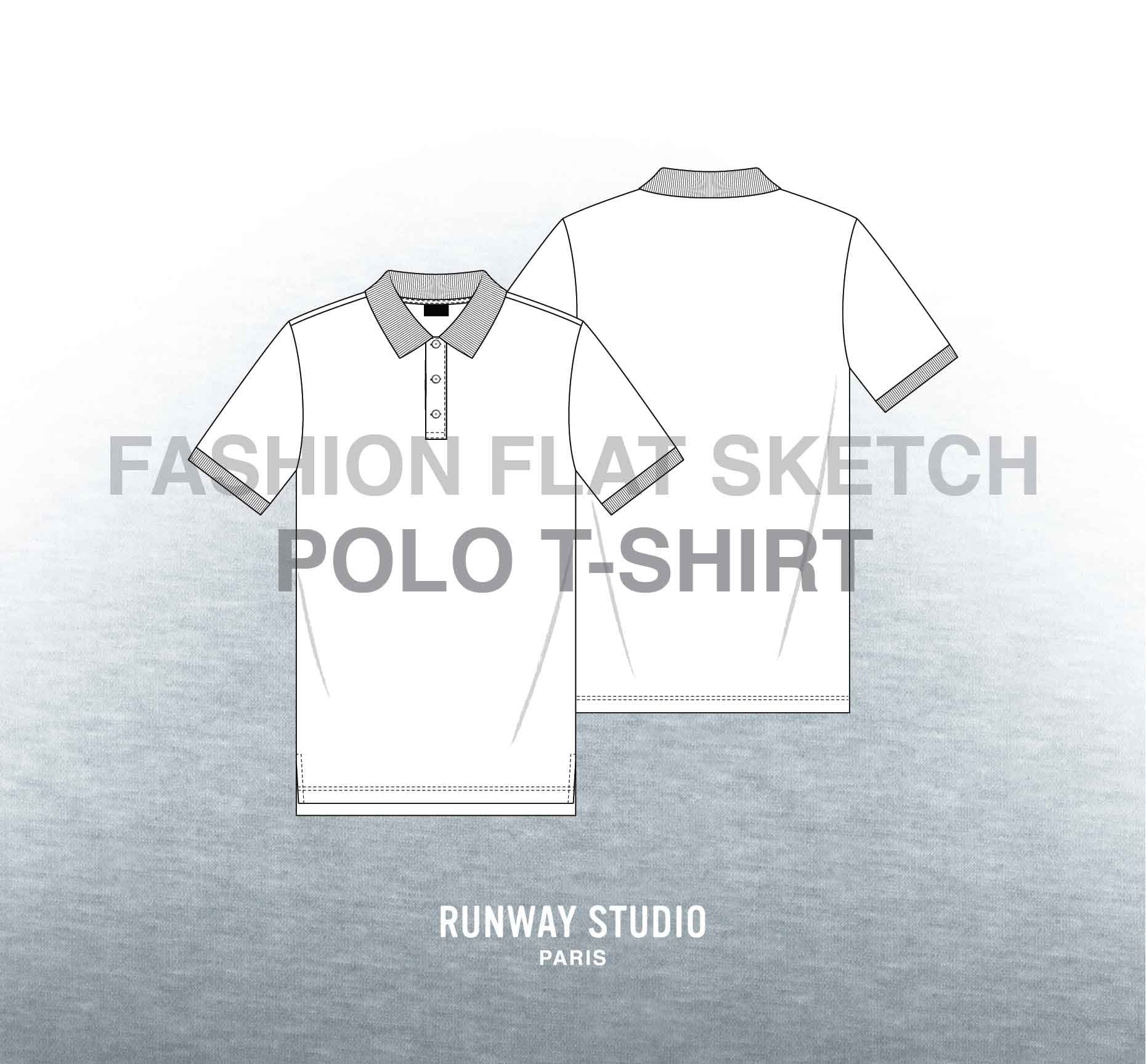 Set of Polo T-shirt Design Template. Technical Sketch Unisex Polo T Shirt  Stock Illustration - Illustration of apparel, kids: 150181134