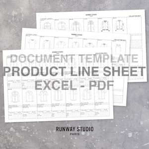 PRODUCT LINE SHEET - Fashion Document Template - Collection Line Plan Product Management