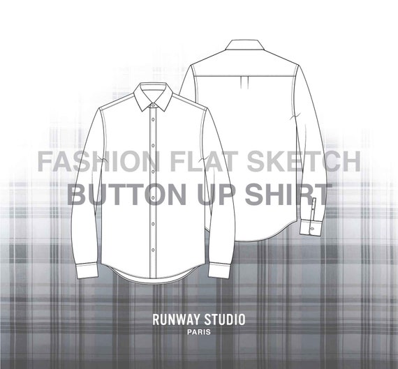 Womens Shirt Blouse Flat Sketch Fashion Stock Vector Royalty Free  2233788857  Shutterstock
