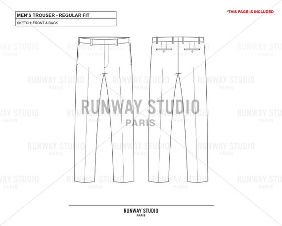 Mens Flat-front TROUSER-REGULAR FIT 