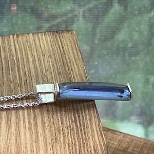 Tanzanite Silver Necklace for Men Women-Dainty Tanzanite Blue Crystal Pendant Chain Necklace- December birthstone- Tanzanite Sterling Silver