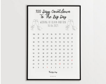 100 Days Countdown - Big Day Wedding Day Birthday Event Miss You Seeing Friend