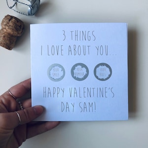 Carte à gratter - Bonne Saint-Valentin // 3 choses que j’aime chez vous // Couple Love Valentines Day