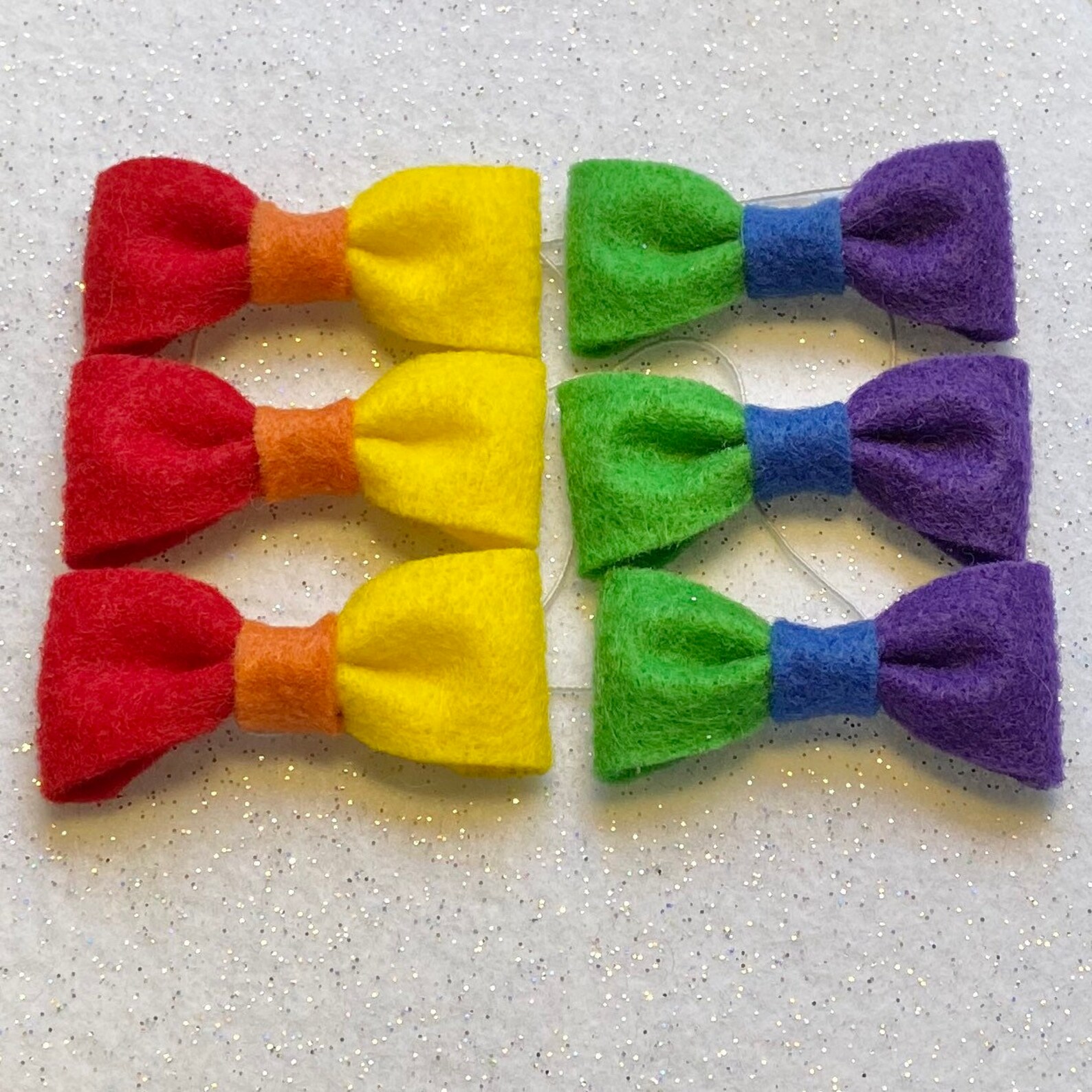 RAINBOW Ear Bows for Puppy Dogs Etsy