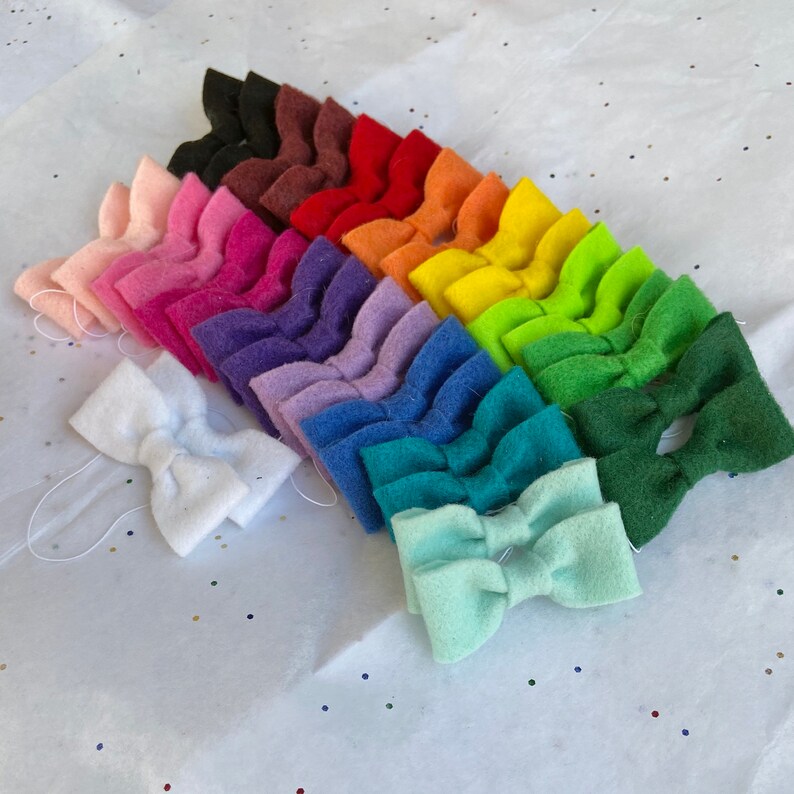 Classic Felt Ear Bows for Puppy Dogs Etsy