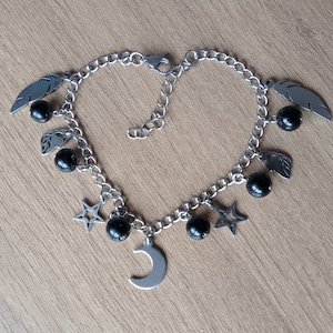 Stainless Steel Bracelet Anklet based on Hypoallergenic Chain and Charms. Unique Jewellery Gift Handmade in the UK. Magic of steel