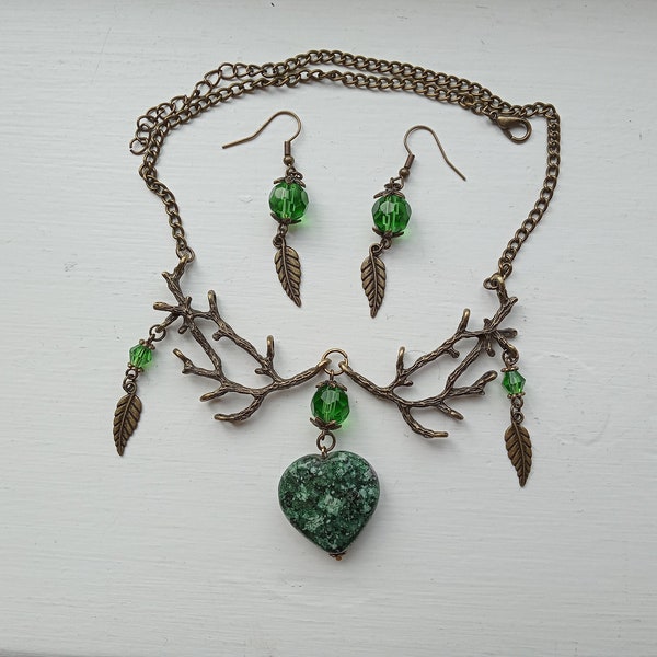 Magical Jewellery Set - Necklace and Earrings with 5 closures to choose from. Unique Jewellery Handmade in the UK