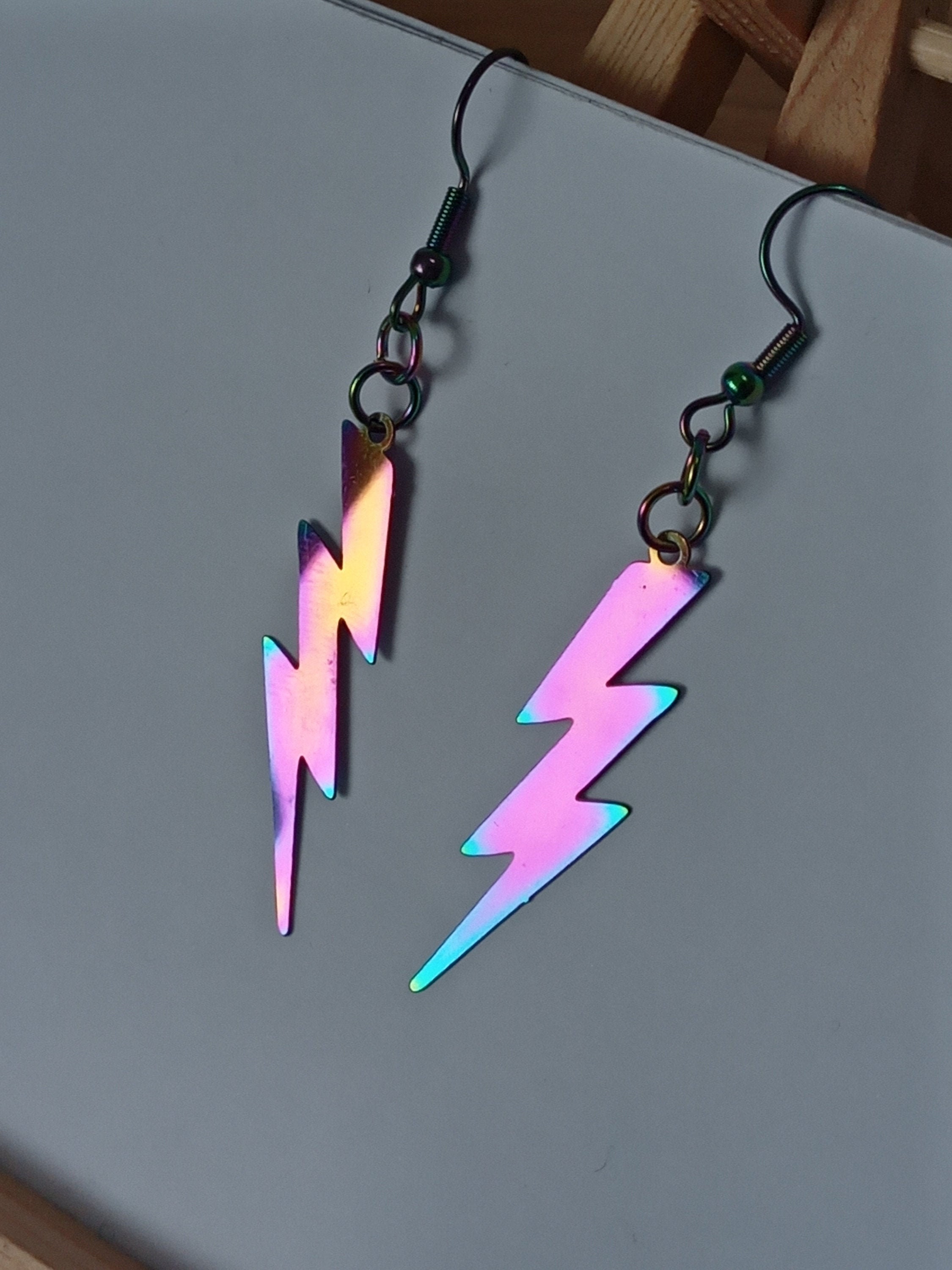Rainbow Thunder Suncatcher Earrings 5 Types of Closure to Etsy Australia