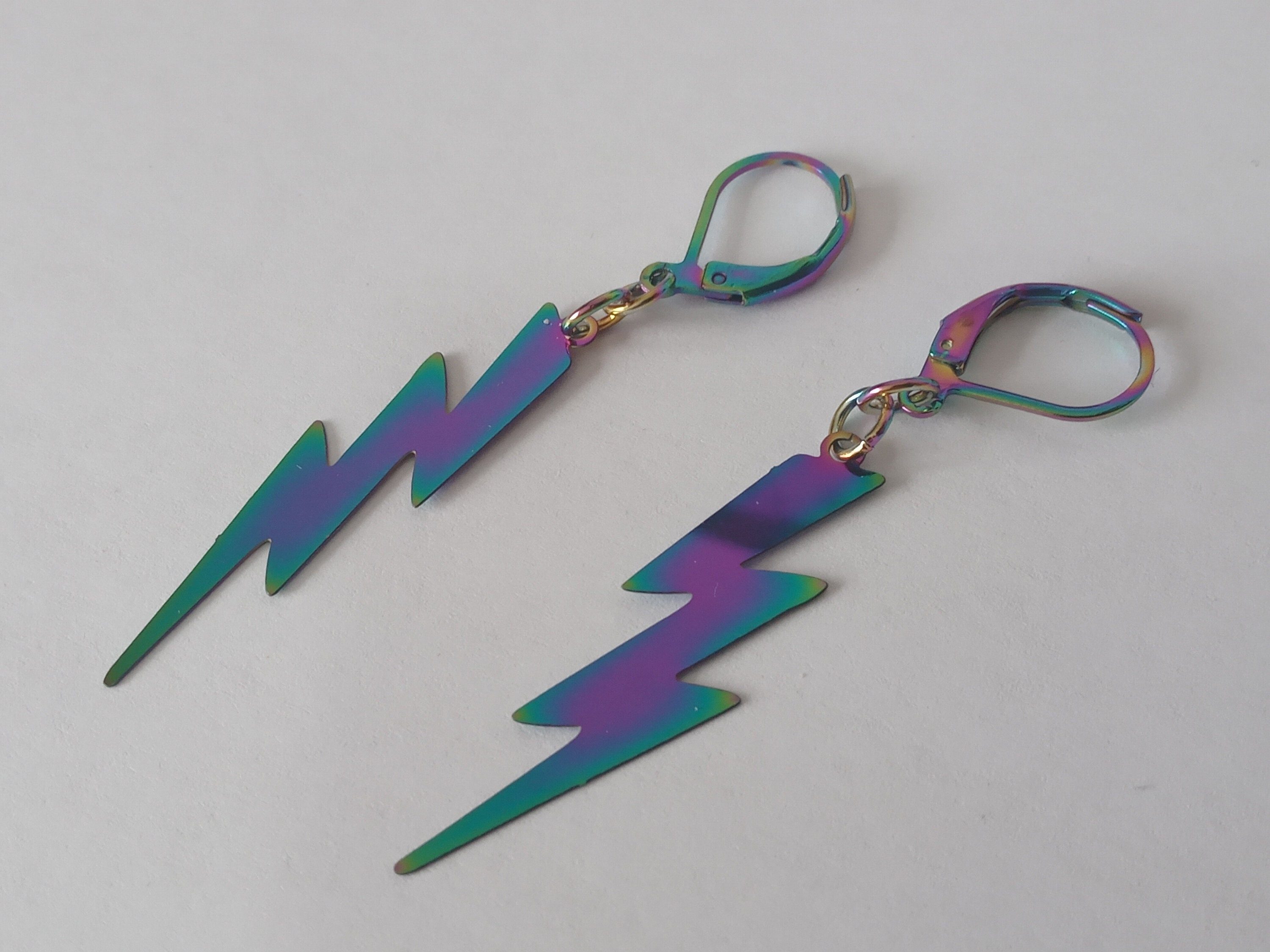 Rainbow Thunder Suncatcher Earrings 5 Types of Closure to Etsy Australia
