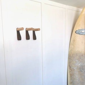 Oak and Leather Wall Hook / Coat Hook / Clothes Hanger image 9