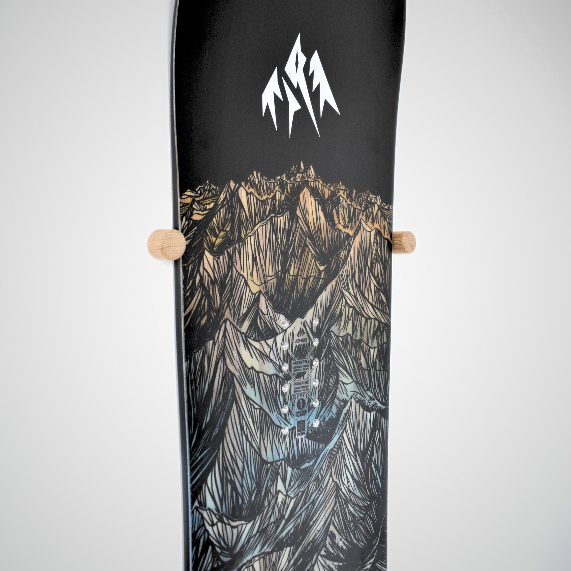 Demon Wedge Snowboard Wall Mounts Black Combo pack (2 Pairs-Hangs 2 Snowboards) Burton Snowboards Poster Demon Wedge S (2-Pair Combo) - Holds 2