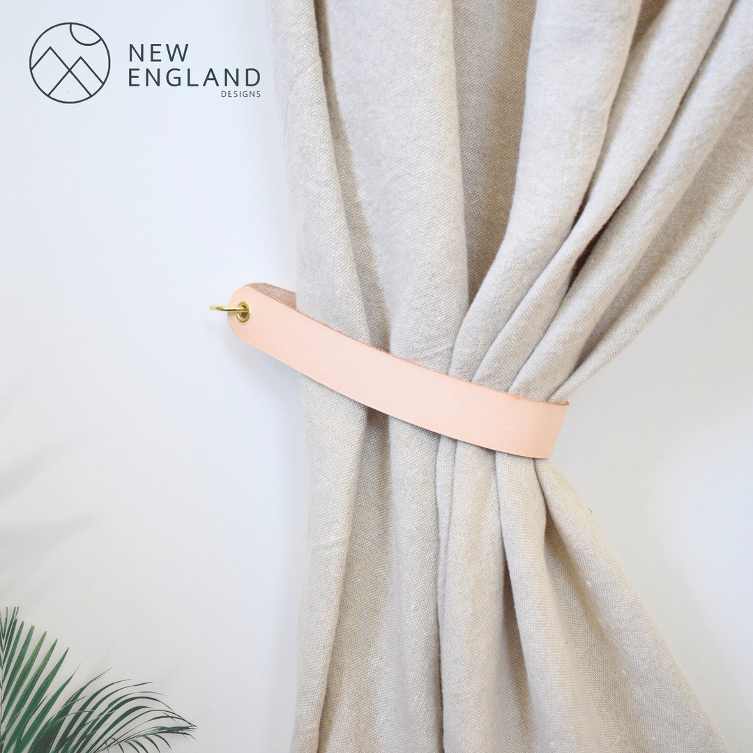 Curtain Tie Back / Leather Curtain Holder Leather Strap Etsy