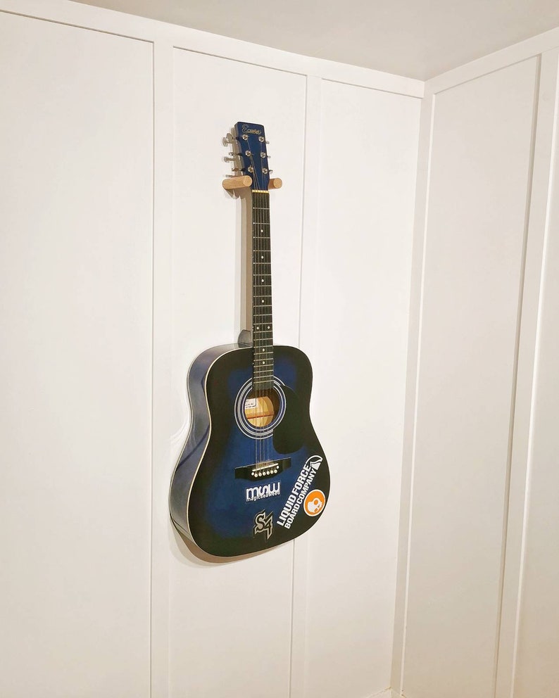 Floating Guitar Holder Wall Mount / minimalist simple guitar rack image 3