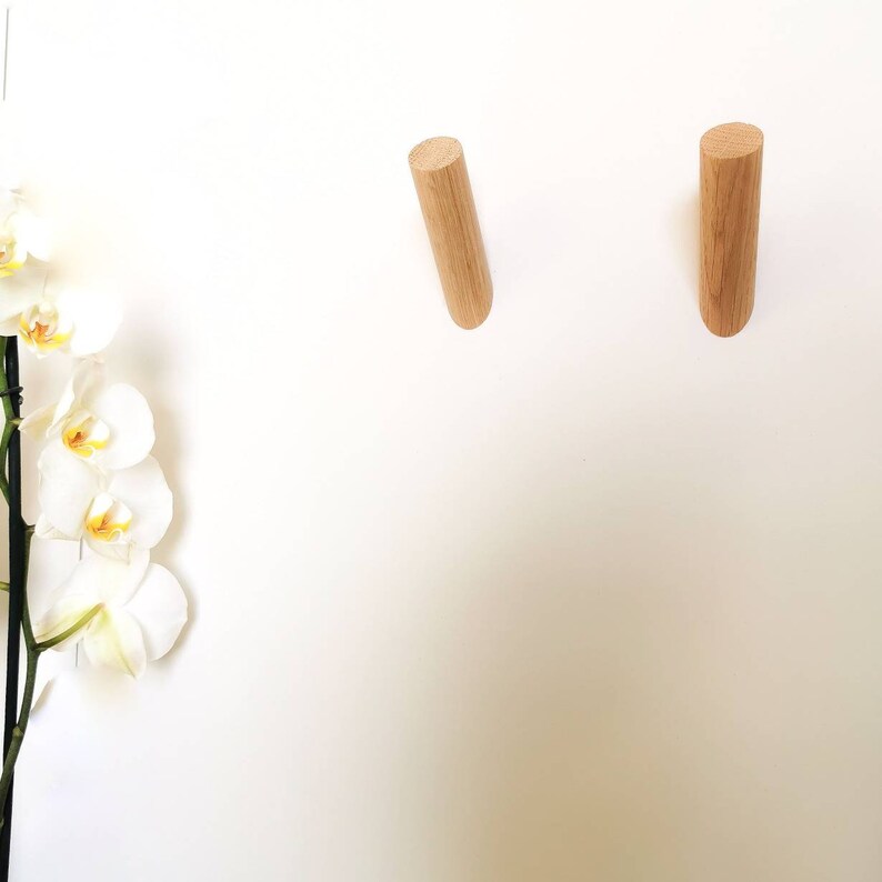 Wall Hook Oak / Coat Hook / Towel Hook Etsy