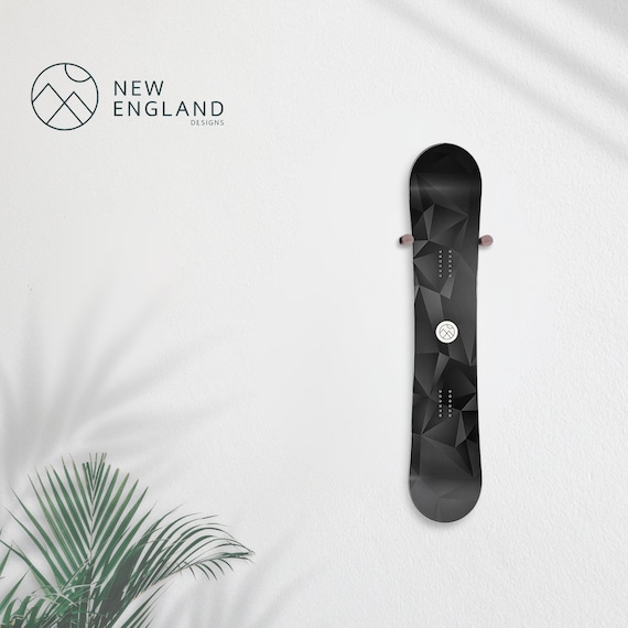 Floating Snowboard Holder Wall Mount Walnut Snowboard Holder Minimalist Simple Snowboard Rack Floating Snowboard Etsy UK