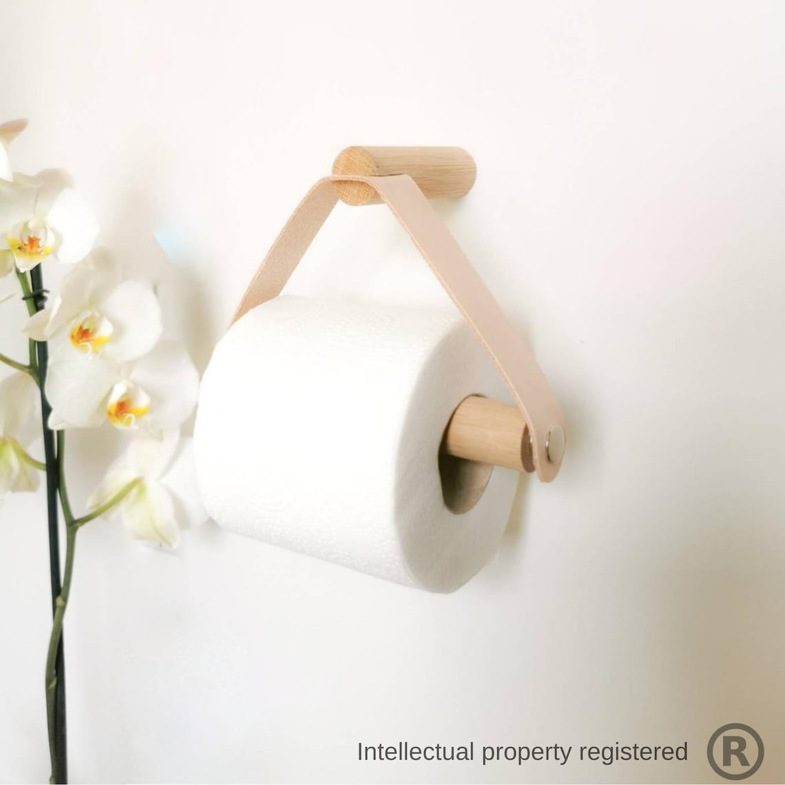 Toilet Roll Holder Oak & Leather / Toilet Paper Holder Etsy UK