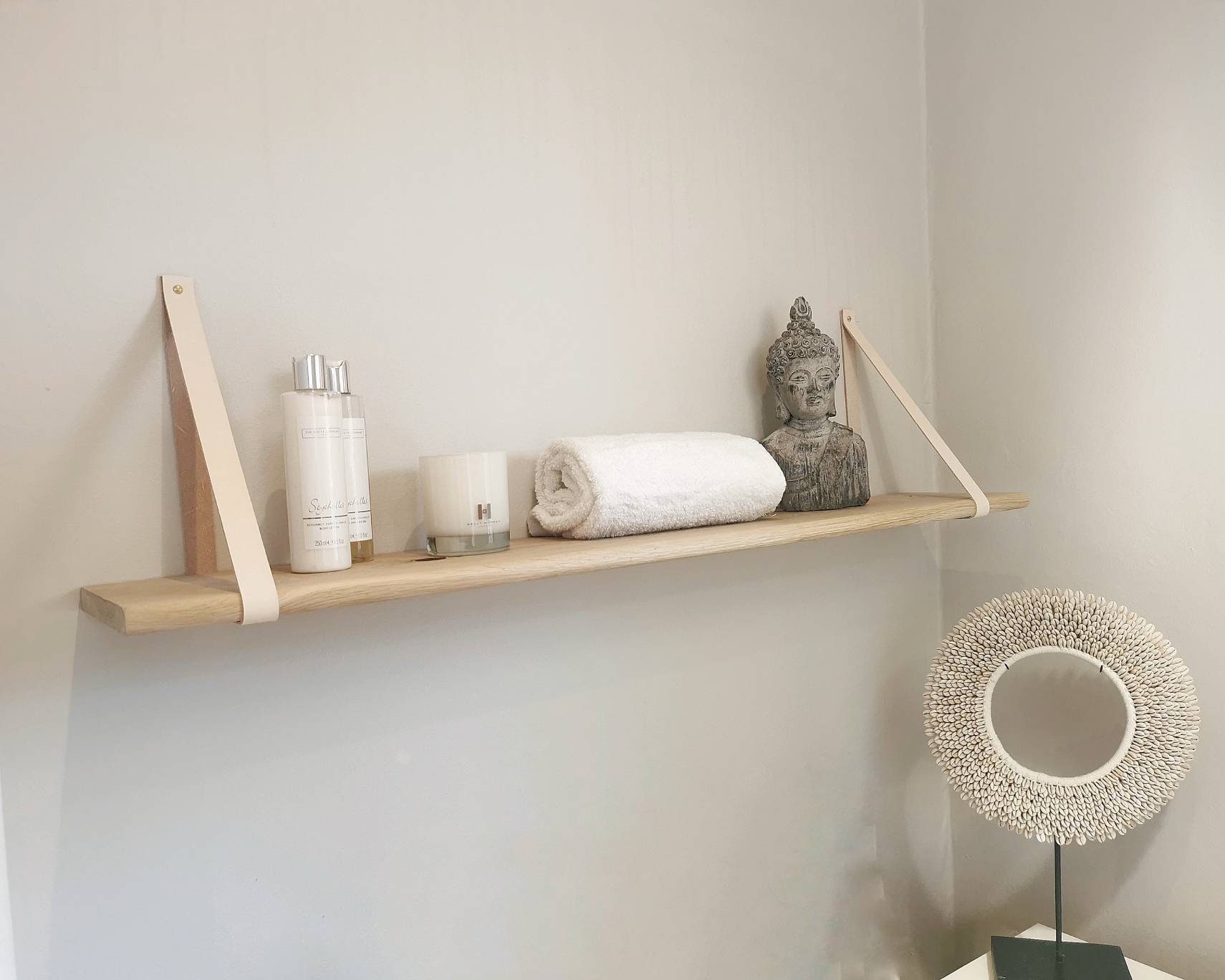 Leather Shelf Straps Floating shelf straps real Leather Etsy