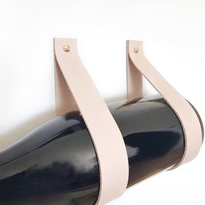 Leather Strap Wine Rack. One bottle set. image 6