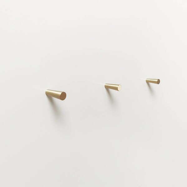 Brushed Brass Coat Hooks Etsy UK