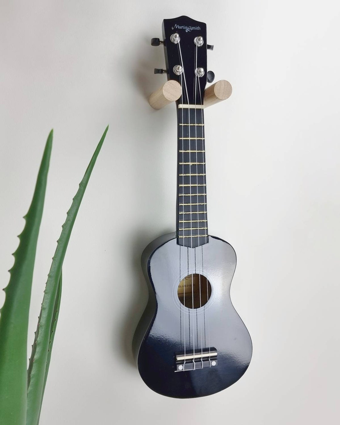 Oak Floating Ukulele Holder Wall Mount / minimalist simple Etsy