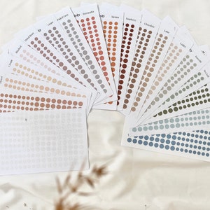 Adesivi 170xDot: Punti di Creatività - Adesivi a pois senza montatura trasparenti opachi/bianchi opachi 5 mm/7 mm Adesivi calendario circolare per pianificatori, BuJo