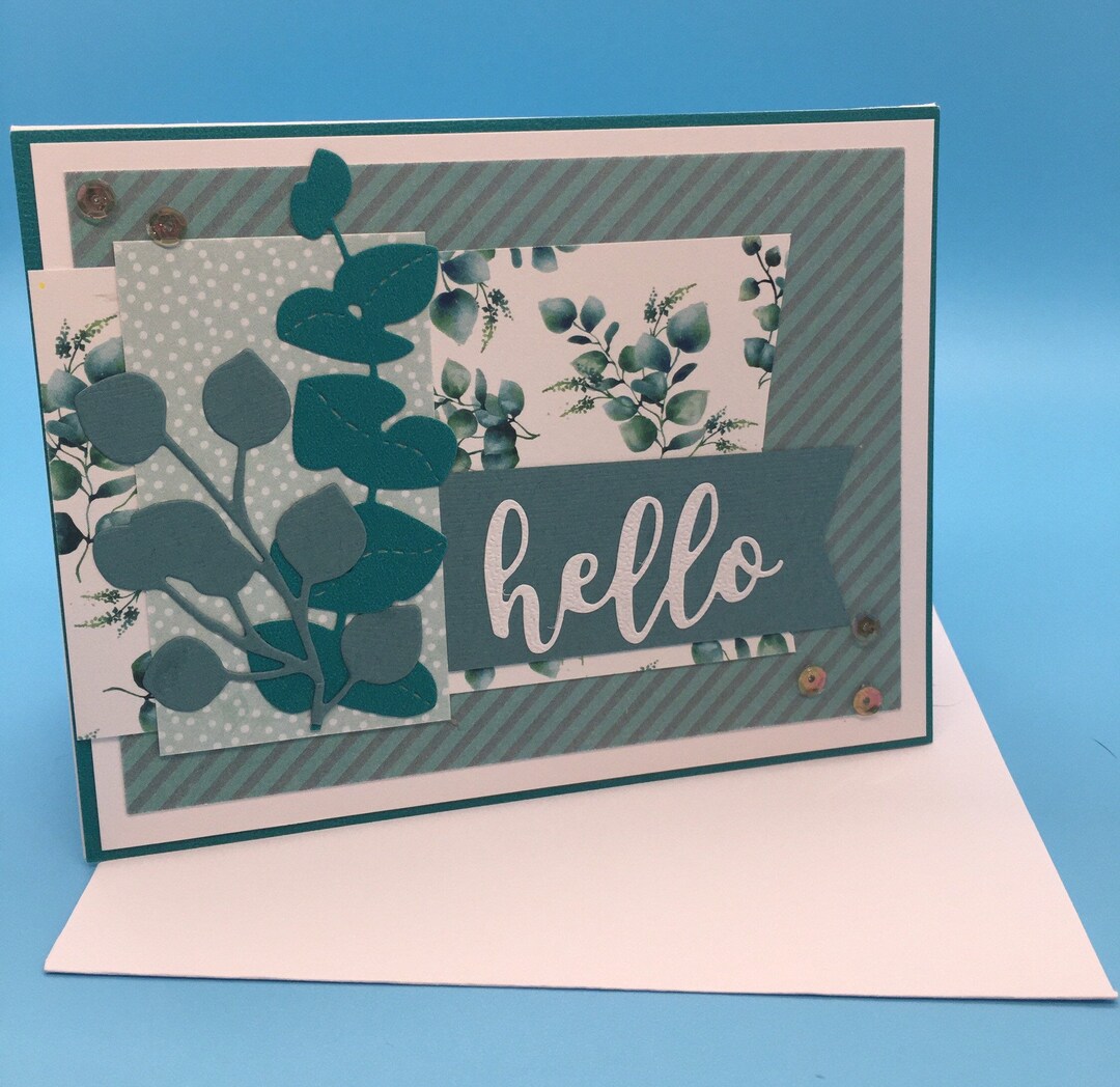 Handmade Hello Card, Flowers, Blank Inside - Etsy