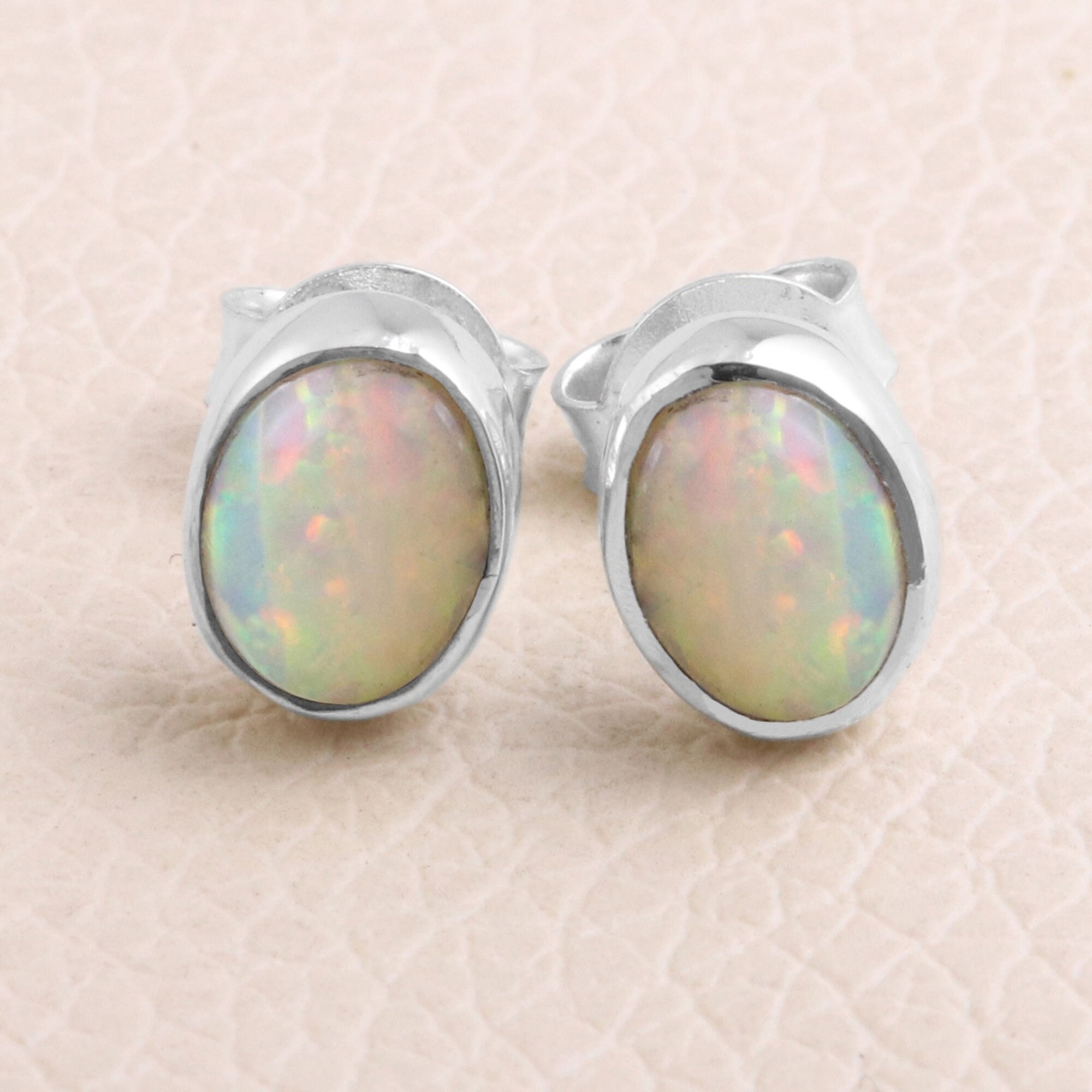 Peora Created White Opal Stud Earrings in Sterling India Ubuy #19 Peora Created White Opal Stud Earrings in Sterling India Ubuy