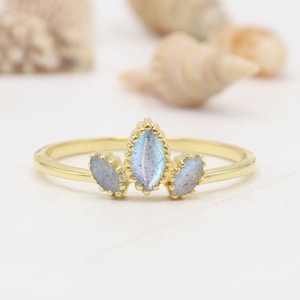 Minimalist Ring, Labradorite Ring, Dainty Ring, Promise Ring, Marquise Cabochon Labradorite Sterling Silver Handmade Ring, Women Ring