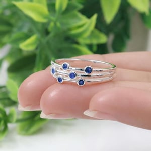 Blue Sapphire Ring, 925 Sterling Silver Ring, Statement Ring, Sapphire Jewelry, Handmade Ring for Women, Gemstone Jewelry, Best Gift for Her
